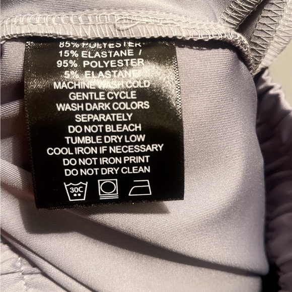 Manière de Voir Grey drawstring waist side pocket silky jogger style pants 8 - Picture 5 of 5